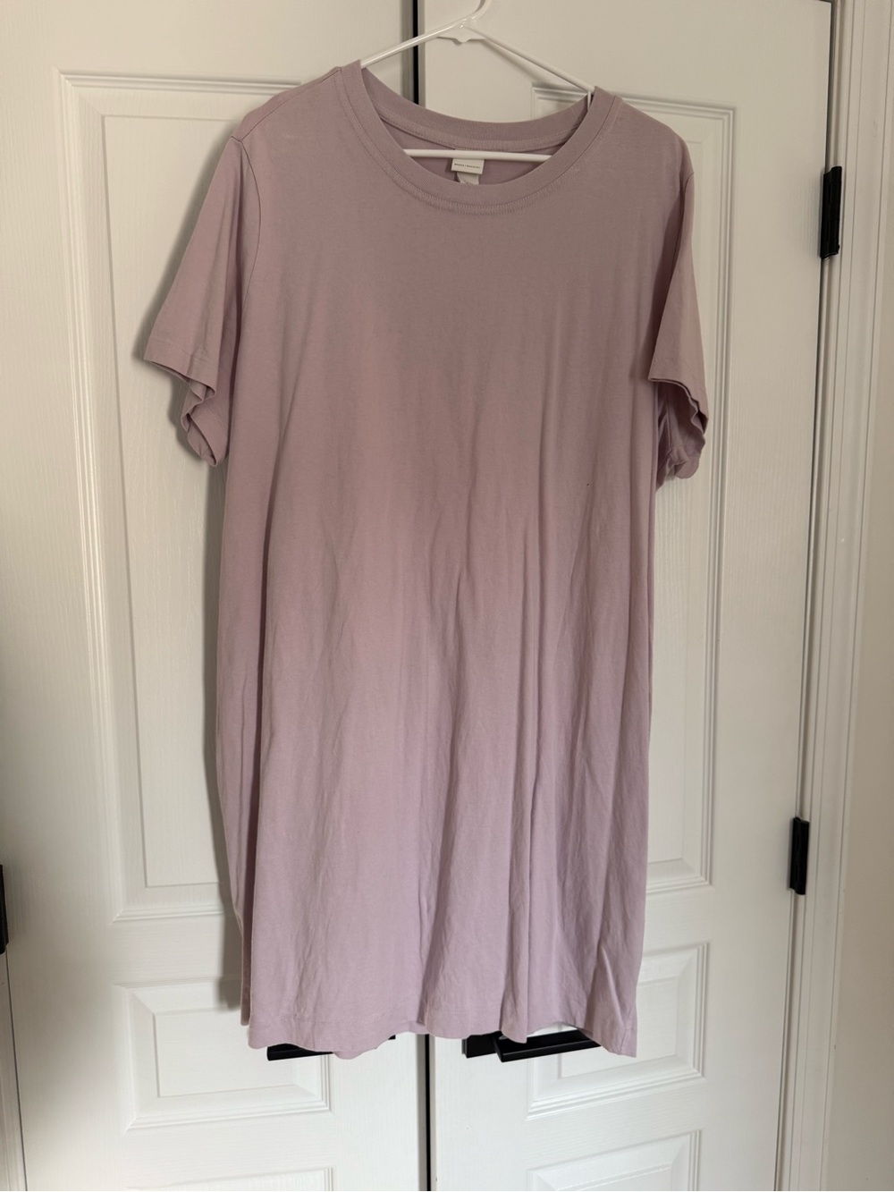 H&M Lilac Short-Sleeve T-Shirt Mini Dress